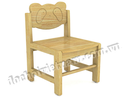 Ghế gỗ mầm non hình mặt gấu trúc GP12101 1