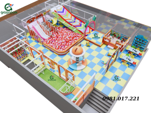 Khu vui chơi trong nhà kết hợp cầu trượt cầu vồng GP01212 4 Khu vui chơi trong nhà kết hợp cầu trượt cầu vồng GP01212 3